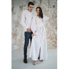 Embroidered Man&Woman Set "Fantasy" white